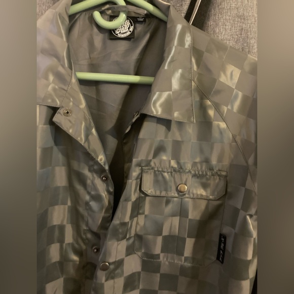 Santa Cruz Grey/Silver Checkered Coach’s Jacket - Picture 3 of 4